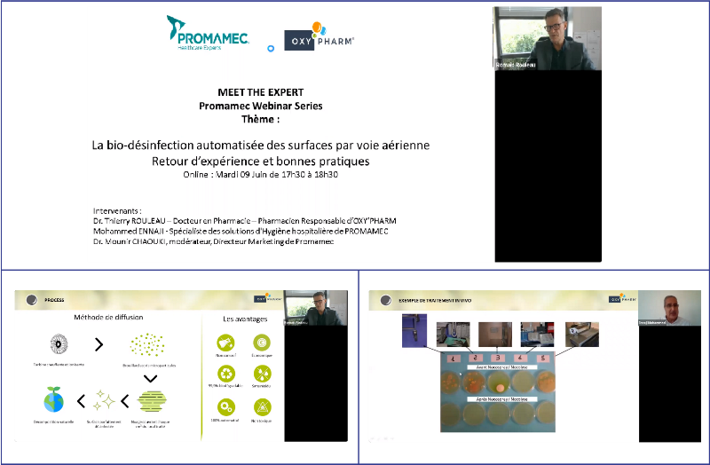 Webinar« Automated bio-disinfection of surfaces by air : Feedback and good practices